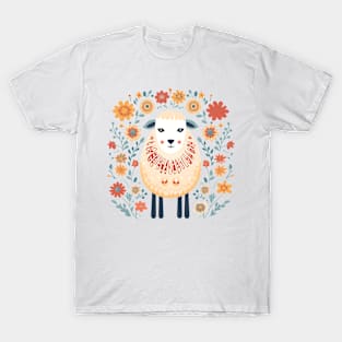 Scandinavian Folk Art Sheep T-Shirt